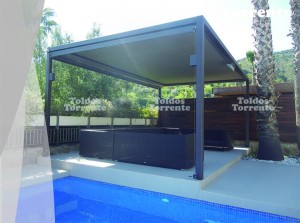 Pergola aluminio AL5 con iluminacion led