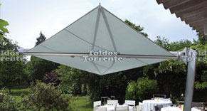 Velas tensadas lona roller sunshade sail