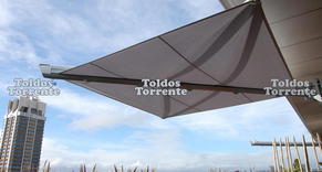 Velas tensadas lona roller sunshade sail