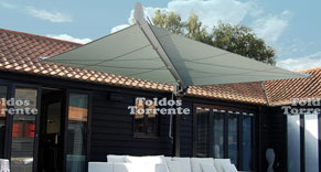 Velas tensadas lona roller sunshade sail