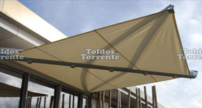 Velas tensadas lona roller sunshade sail